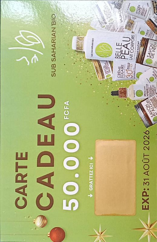 [CC50]CARTE  CADEAU 50 000 F